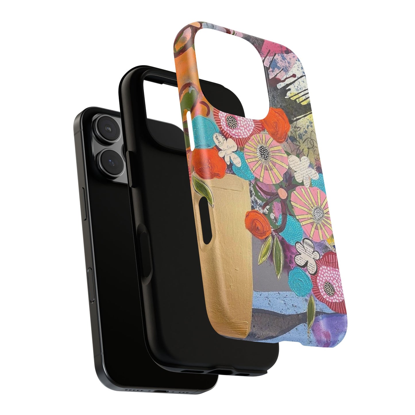 Protective Phone Case — Modern Floral Abstract Design