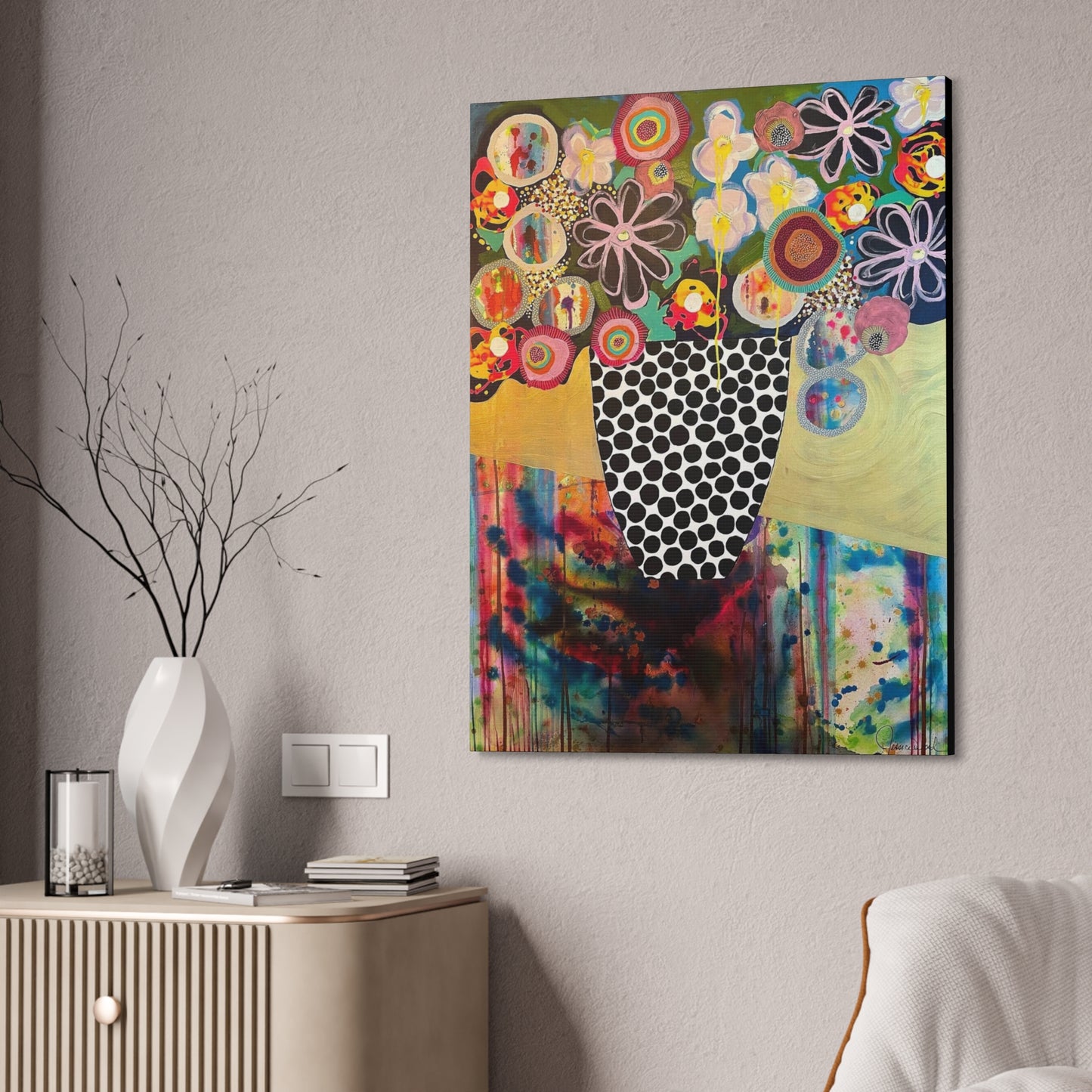 Canvas Print. Floral Still Life by Jessica Wood Artist