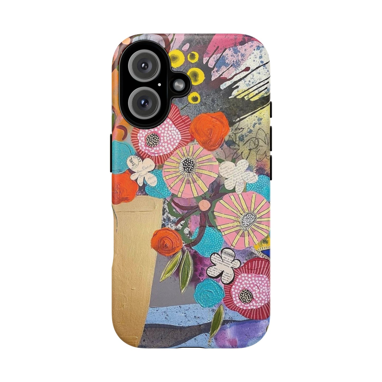 Protective Phone Case — Modern Floral Abstract Design