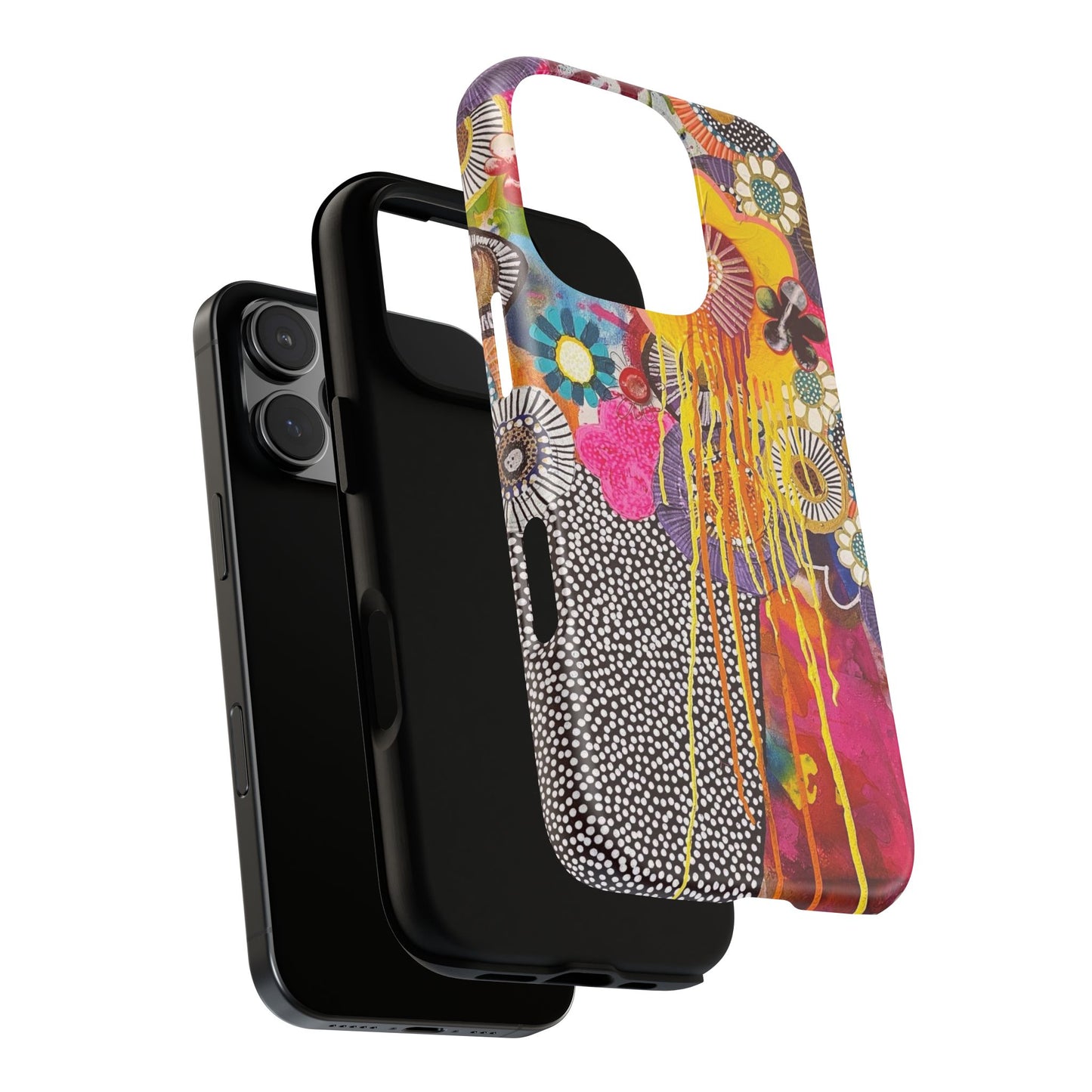 Protective Phone Case — Modern Floral Abstract Design