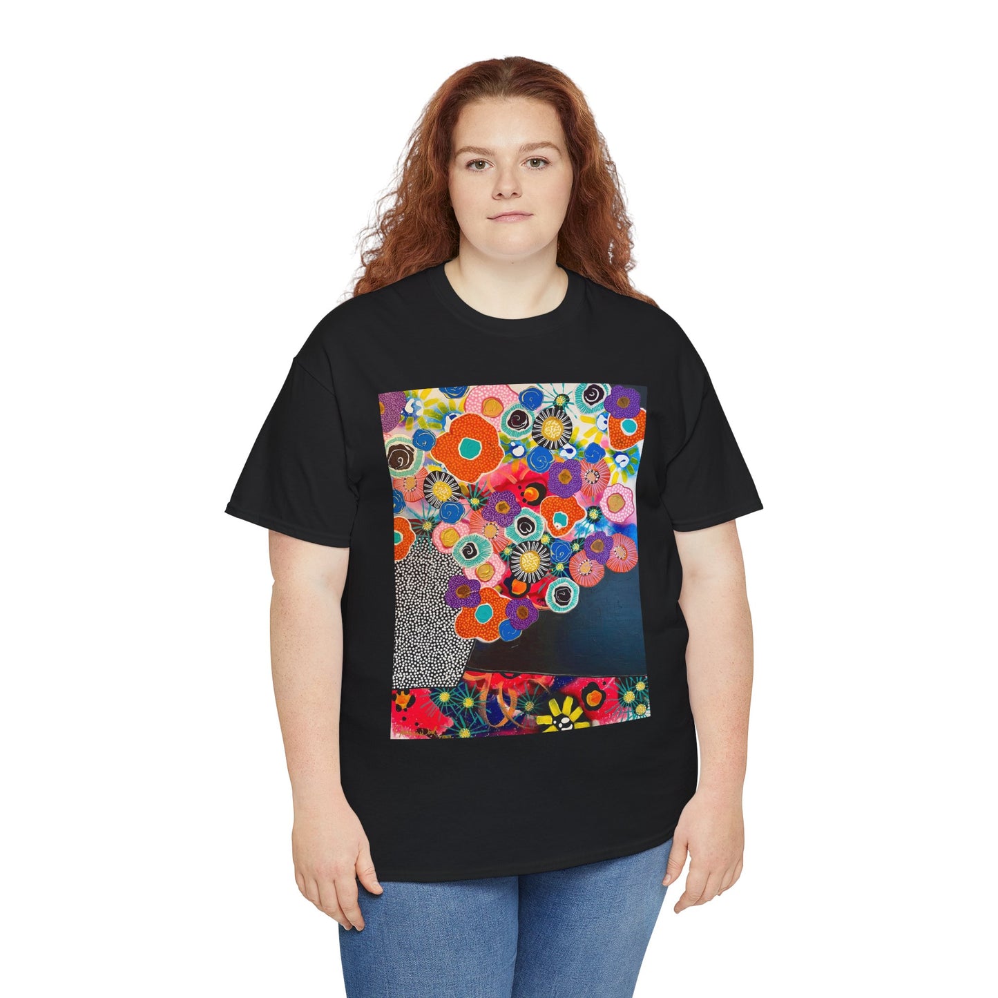 Floral Still Life Tee by Jessica Wood Artist - Unisex Heavy Cotton T-Shirt