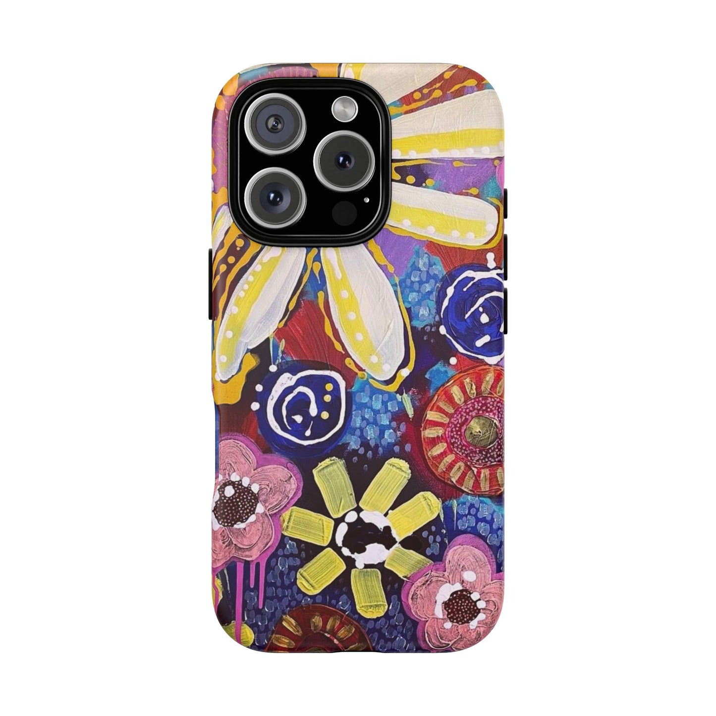Protective Phone Case — Modern Floral Abstract Design