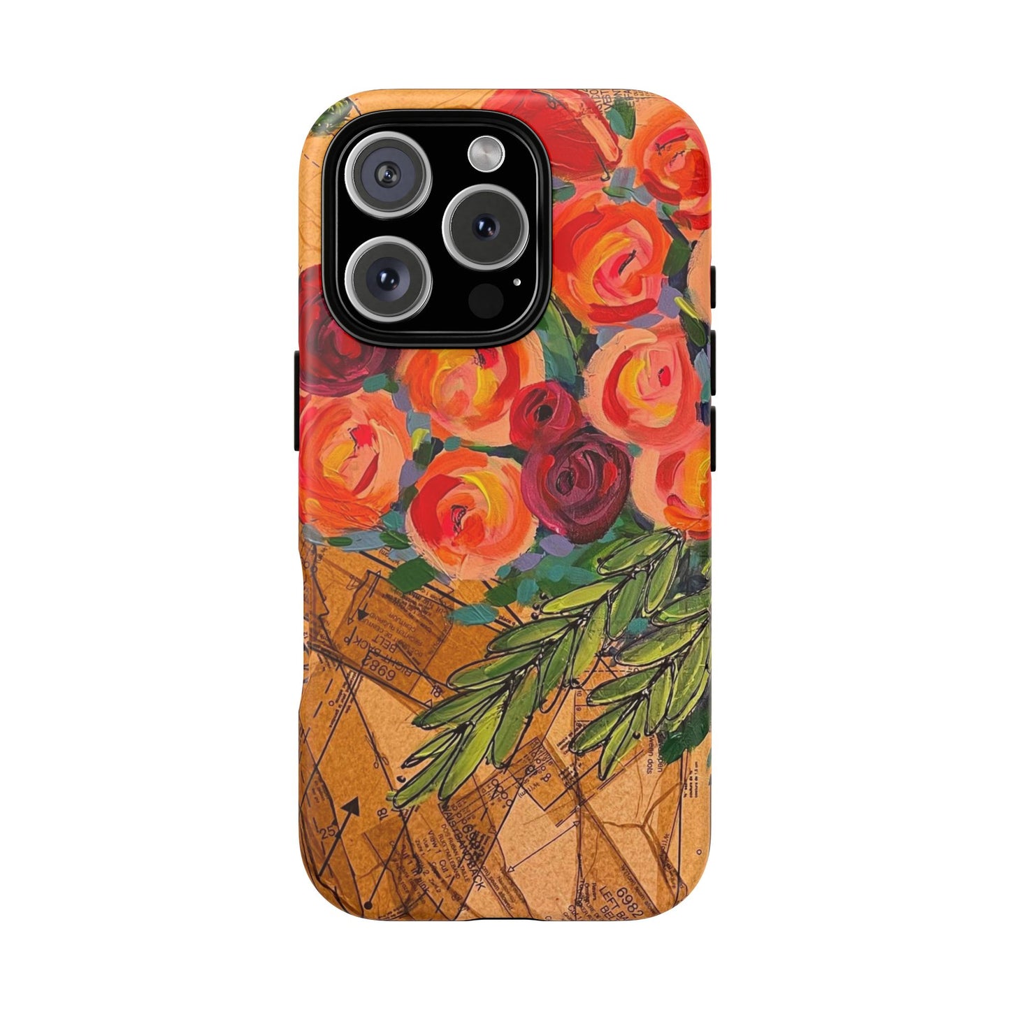 Protective Phone Case — Modern Floral Abstract Design