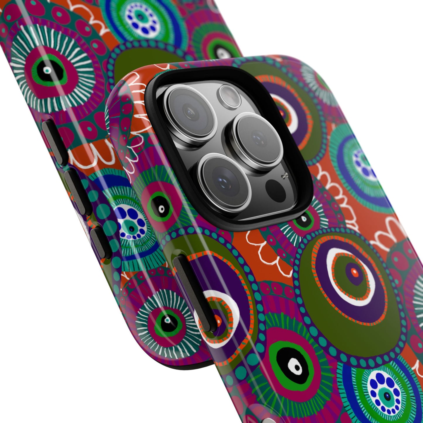 Protective Phone Case — Modern Floral Abstract Design