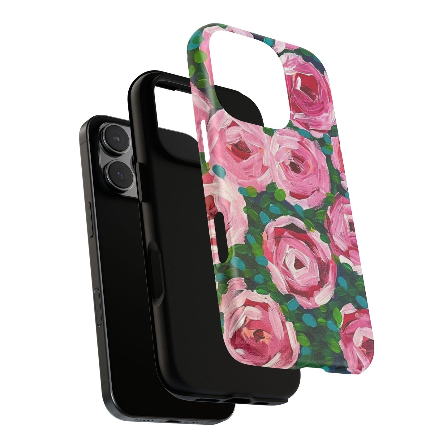 Protective Phone Case — Modern Rose Garden Abstract Design