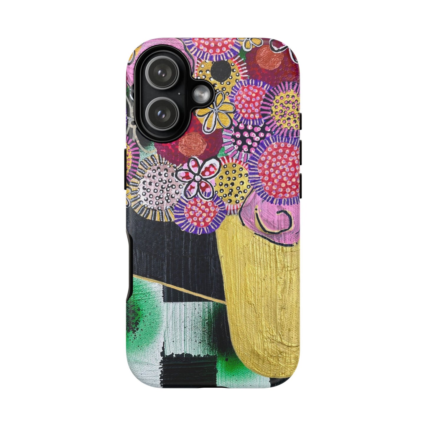 Protective Phone Case — Modern Floral Abstract Design
