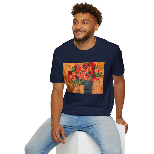 Jessica Wood Artist Floral Still Life Unisex Soft Style T-Shirt