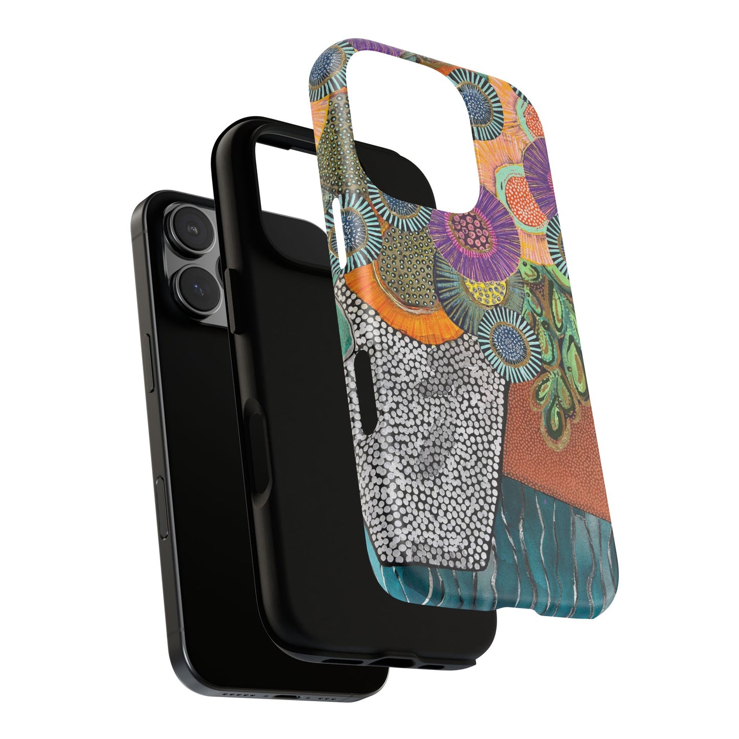 Protective Phone Case — Modern Floral Abstract Design