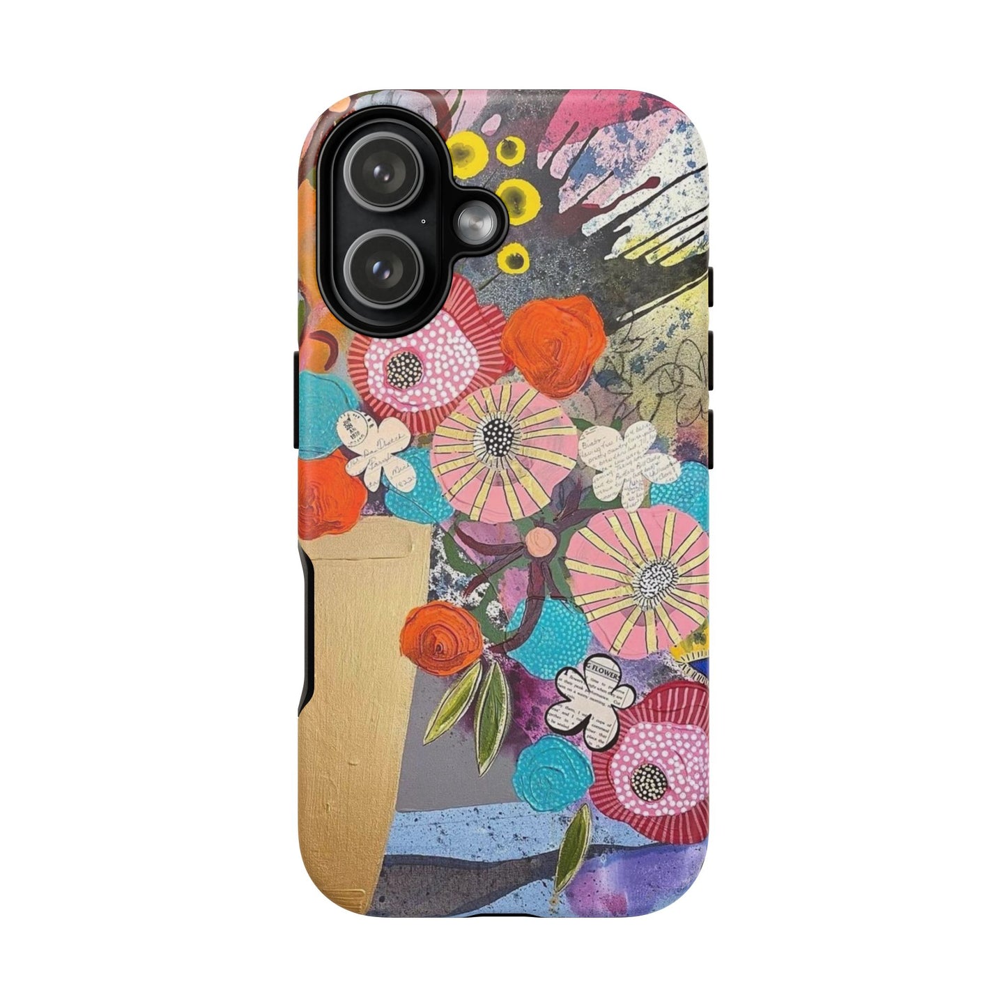 Protective Phone Case — Modern Floral Abstract Design