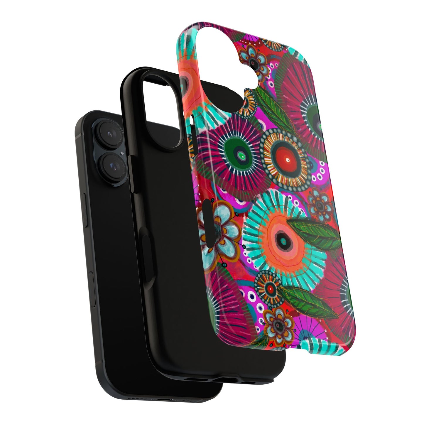 Protective Phone Case — Modern Floral Abstract Design