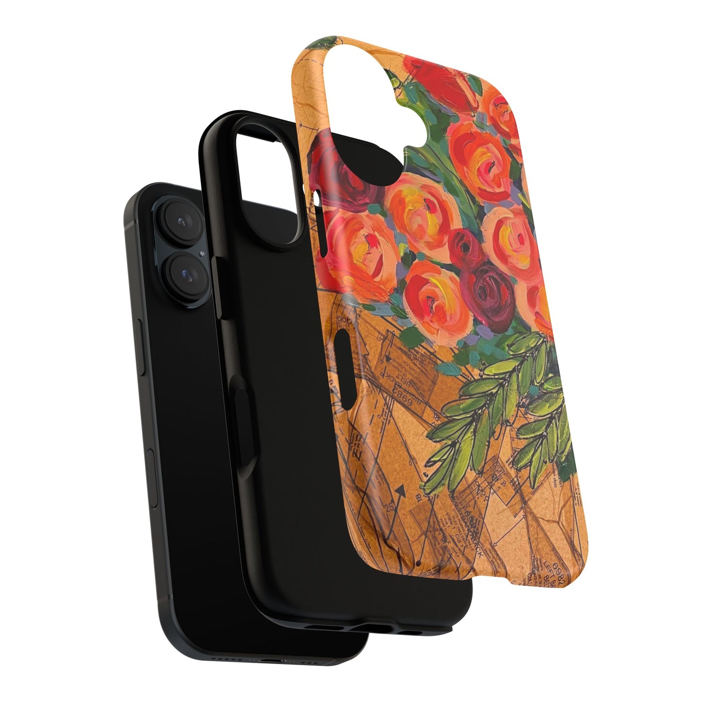 Protective Phone Case — Modern Floral Abstract Design