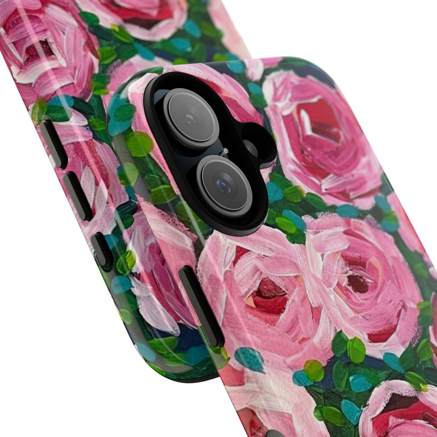 Protective Phone Case — Modern Rose Garden Abstract Design