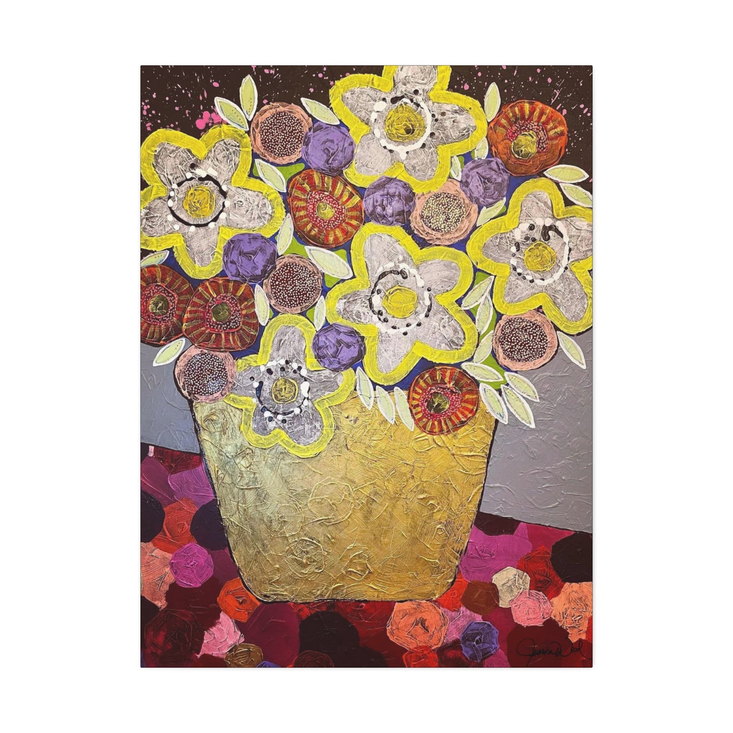 Canvas Print. Floral Still Life by Jessica Wood Artist