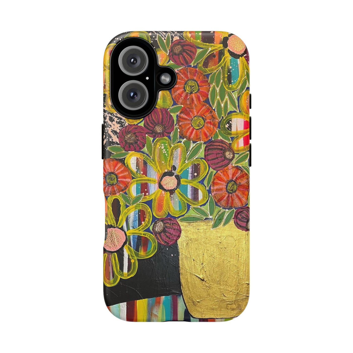 Protective Phone Case — Modern Floral Abstract Design