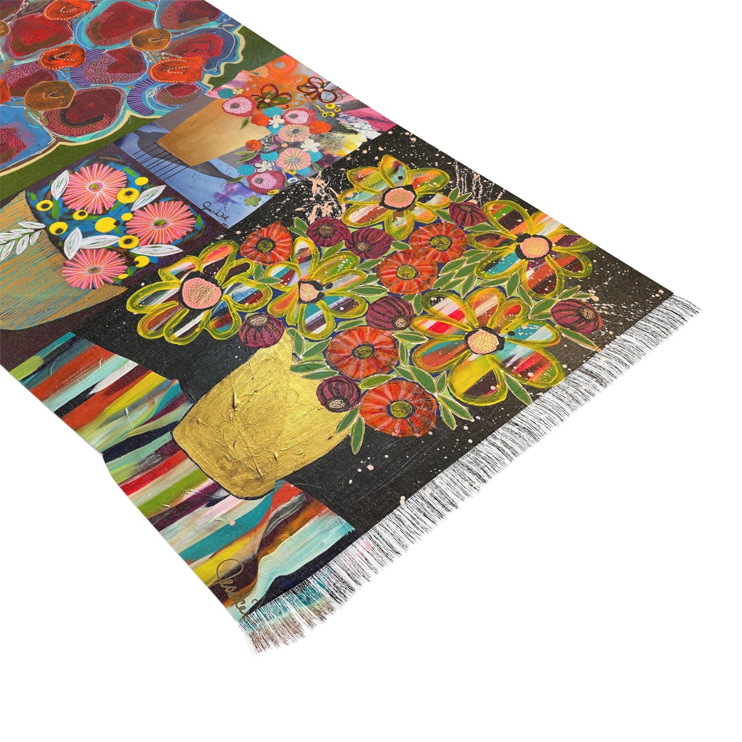 Floral Still Life Lightweight Scarf Wrap