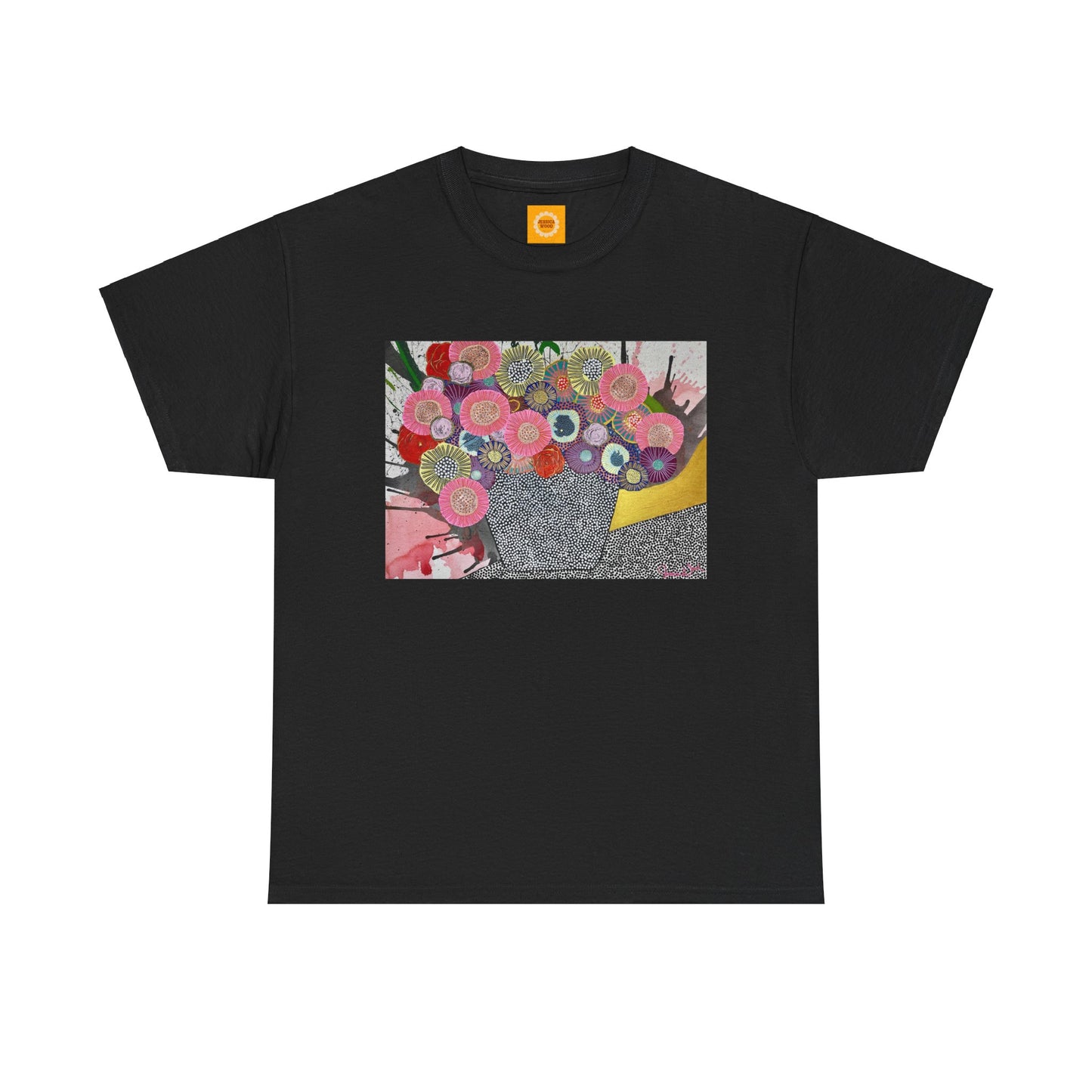 Floral Still Life Tee by Jessica Wood Artist - Unisex Heavy Cotton T-Shirt