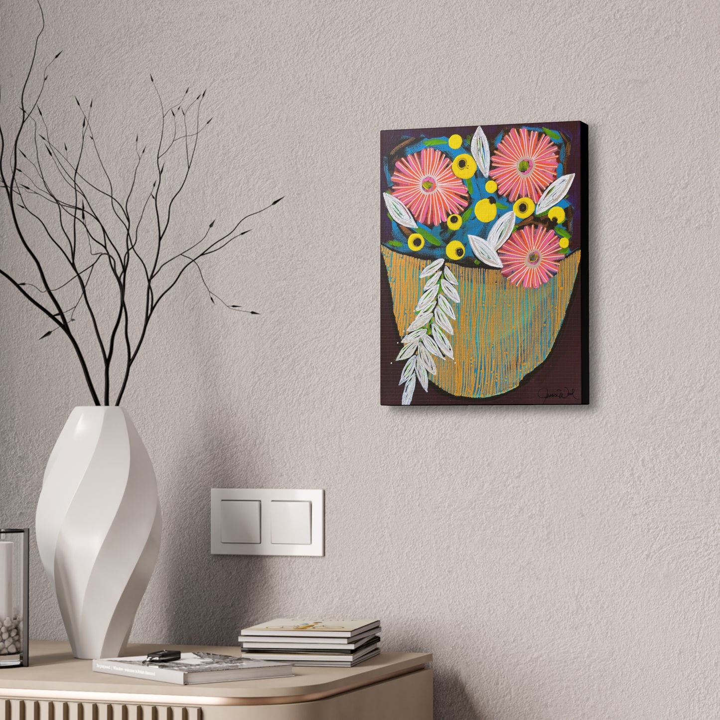 Canvas Print. Floral Still Life by Jessica Wood Artist