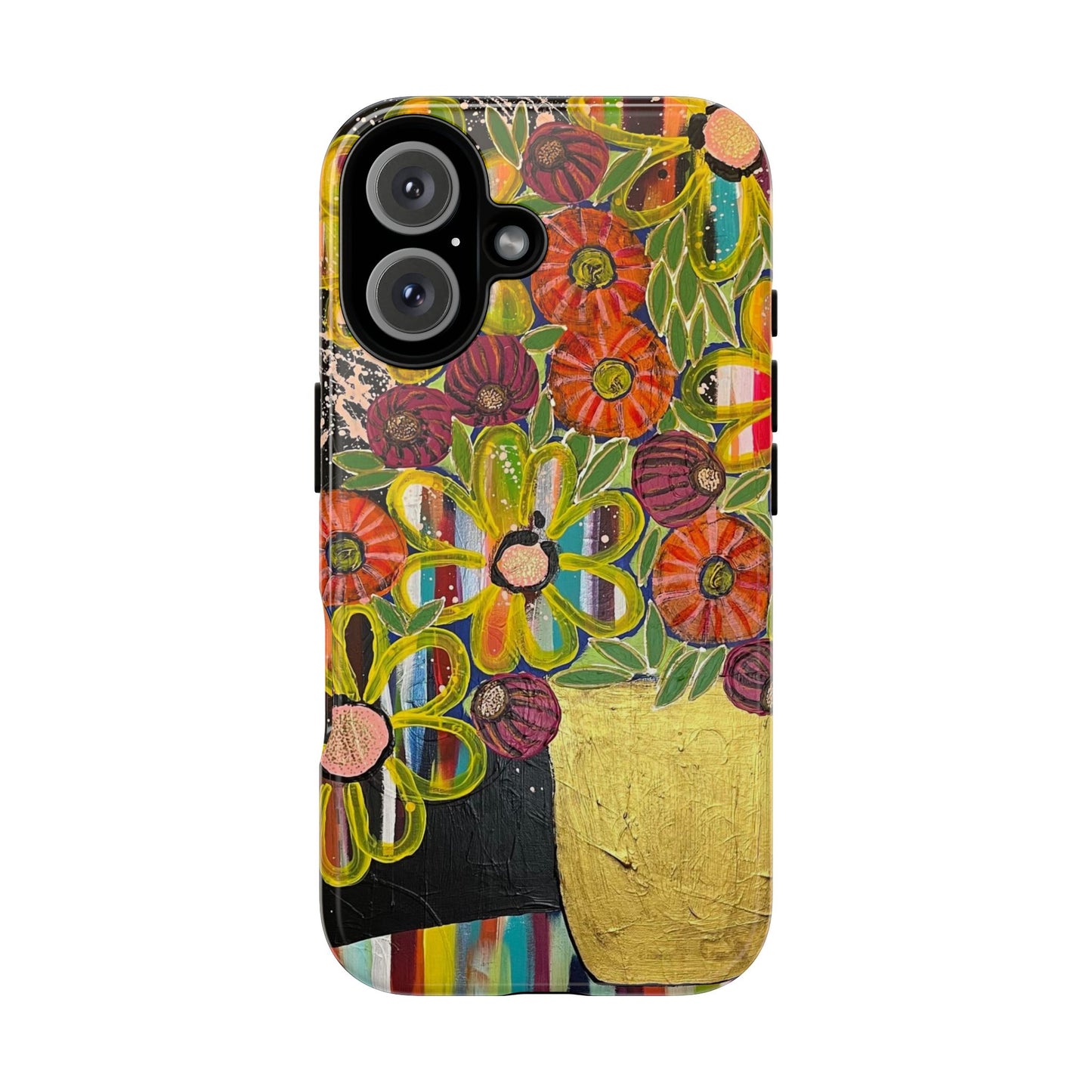 Protective Phone Case — Modern Floral Abstract Design