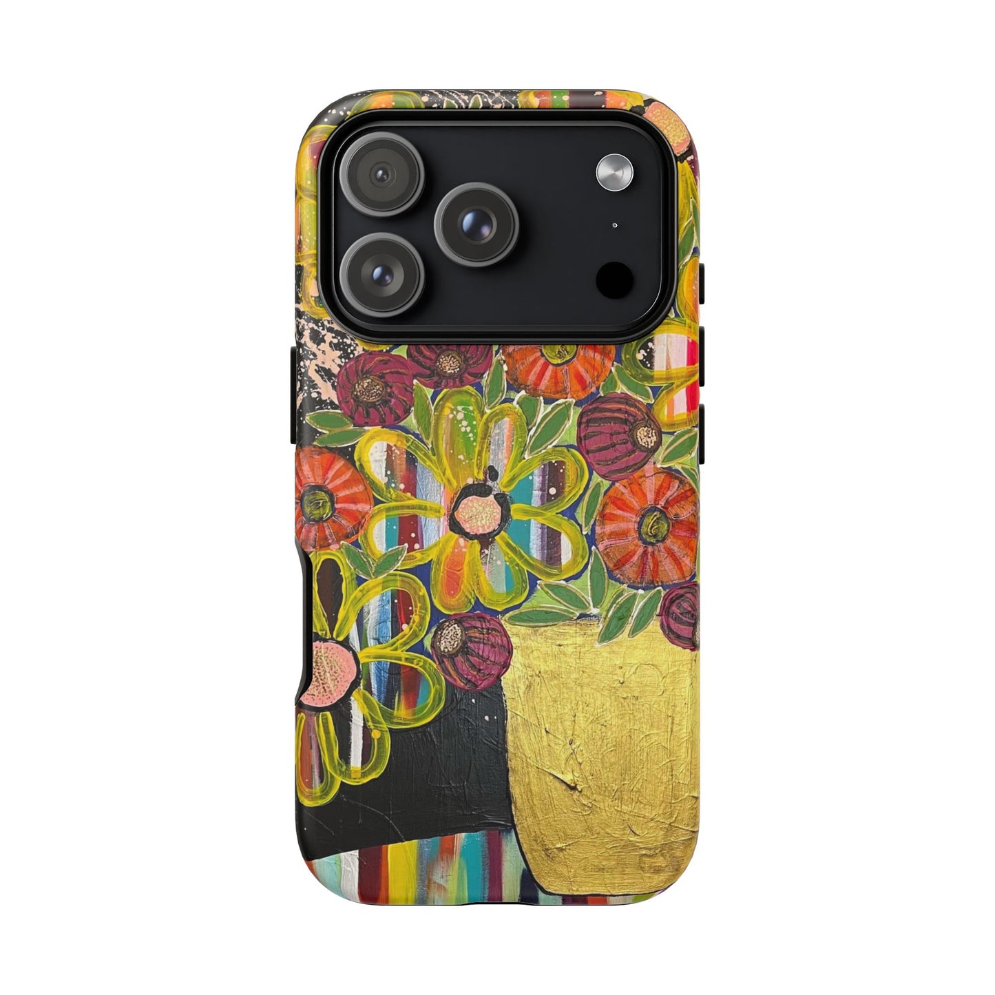 Protective Phone Case — Modern Floral Abstract Design