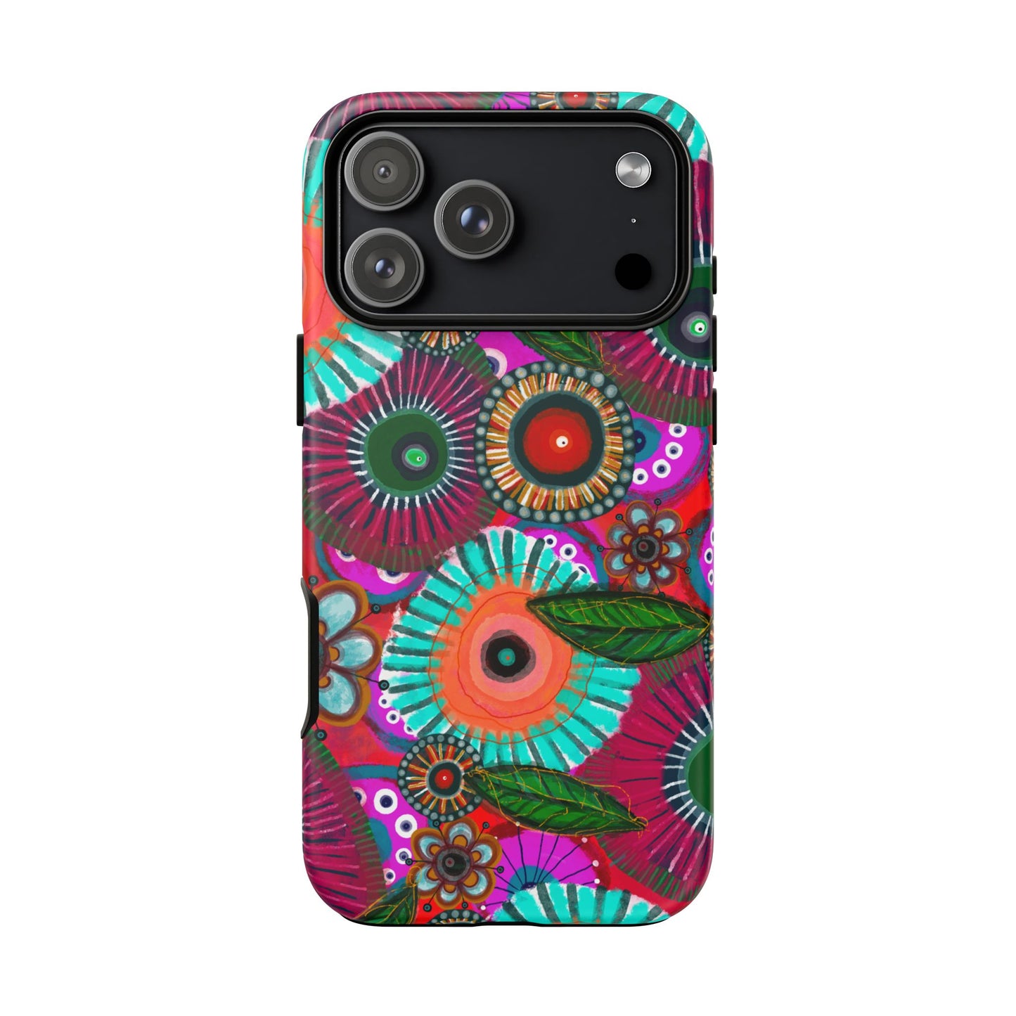 Protective Phone Case — Modern Floral Abstract Design