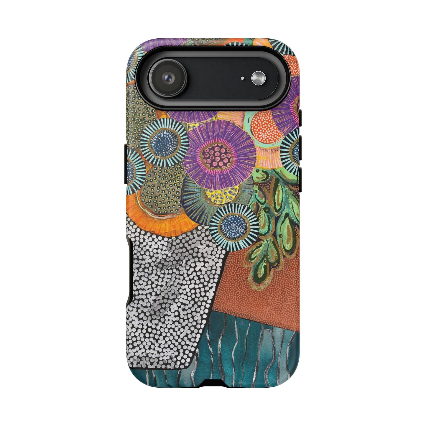 Protective Phone Case — Modern Floral Abstract Design