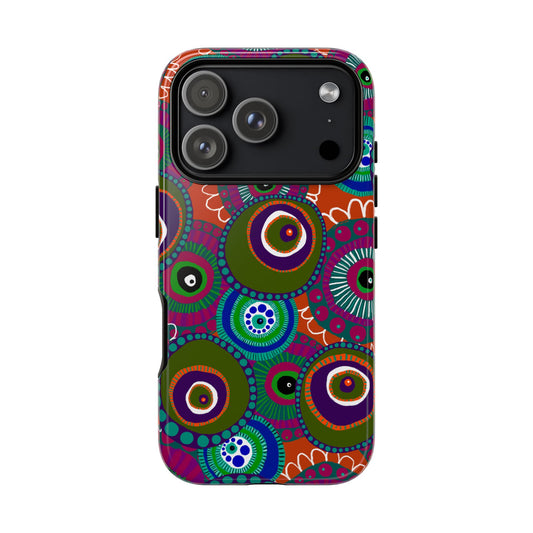 Protective Phone Case — Modern Floral Abstract Design