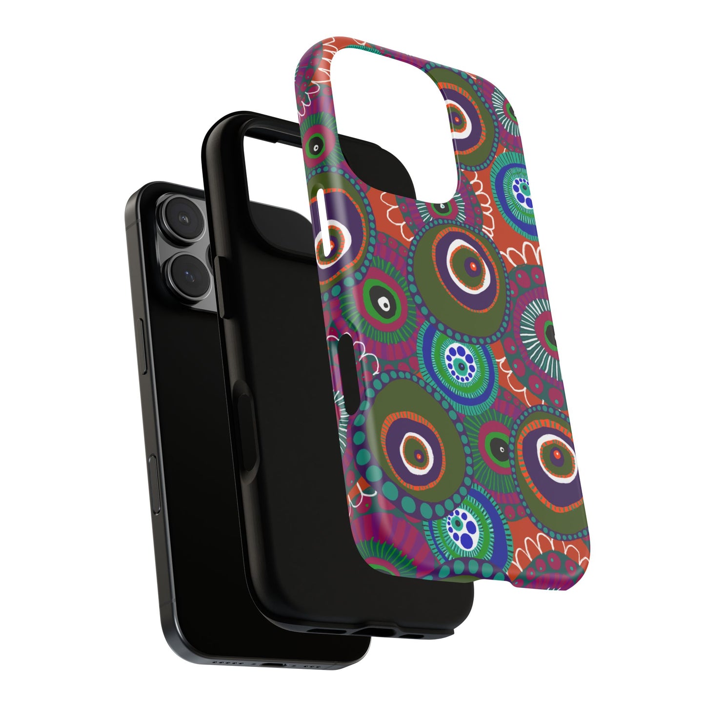 Protective Phone Case — Modern Floral Abstract Design