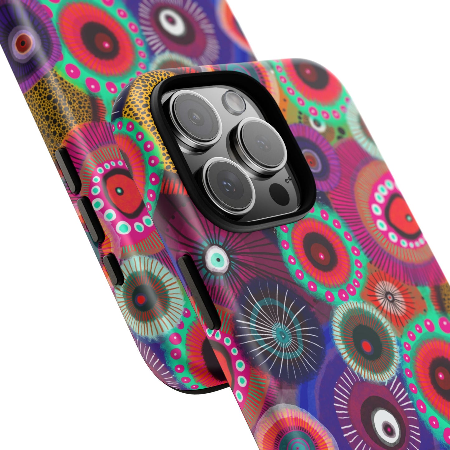 Protective Phone Case — Modern Floral Abstract Design