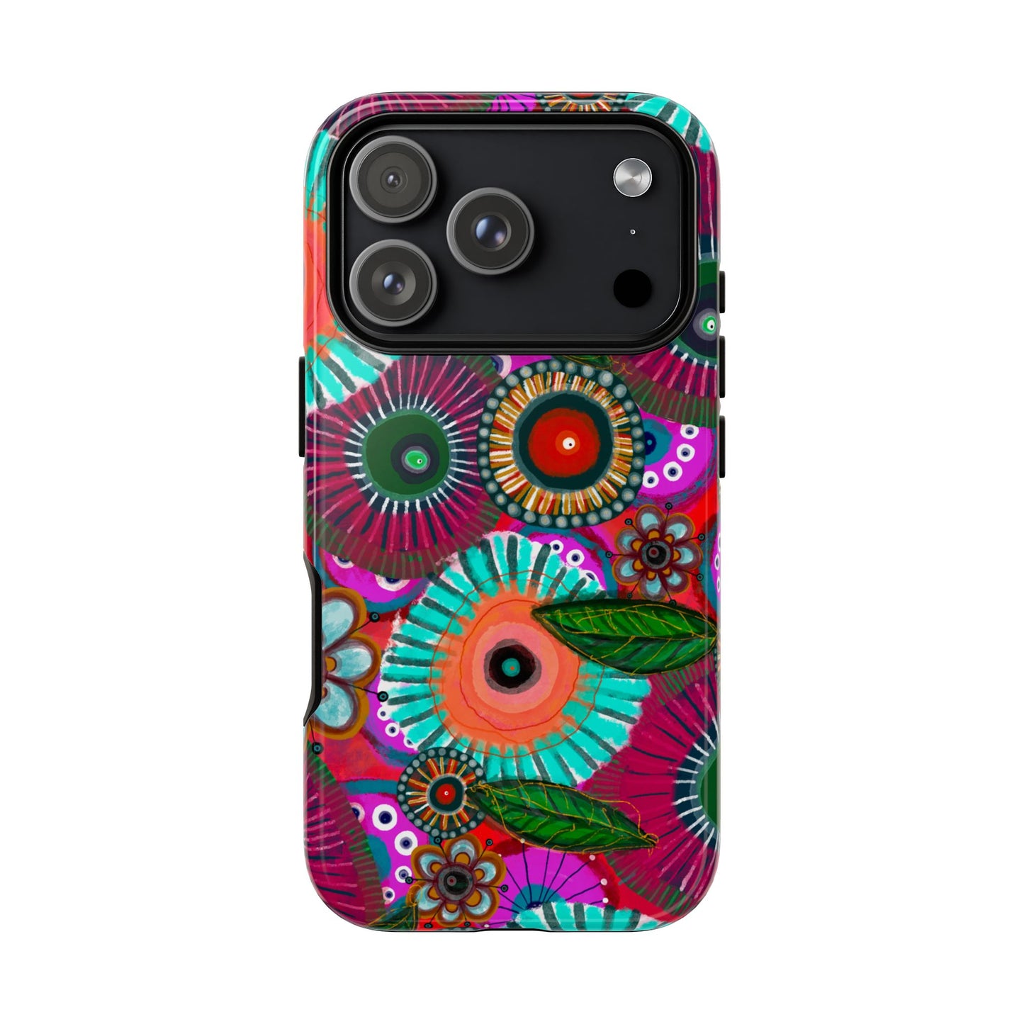 Protective Phone Case — Modern Floral Abstract Design