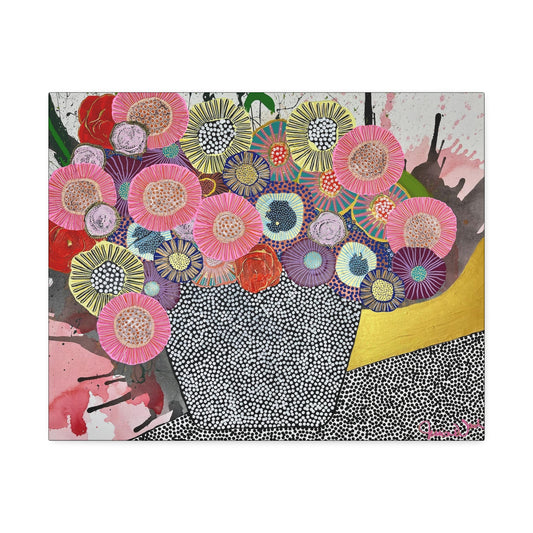 Canvas Print. Floral Still Life by Jessica Wood Artist. 20"x16"