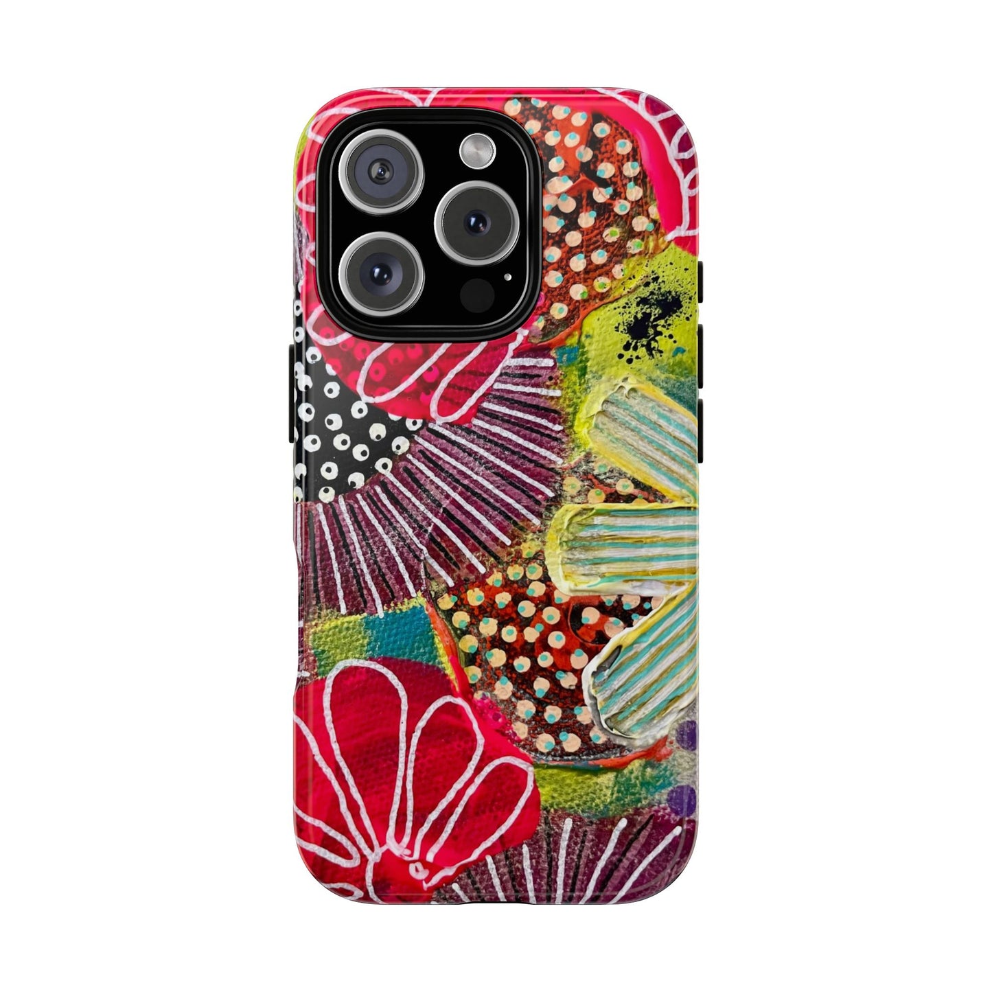 Protective Phone Case — Modern Floral Abstract Design