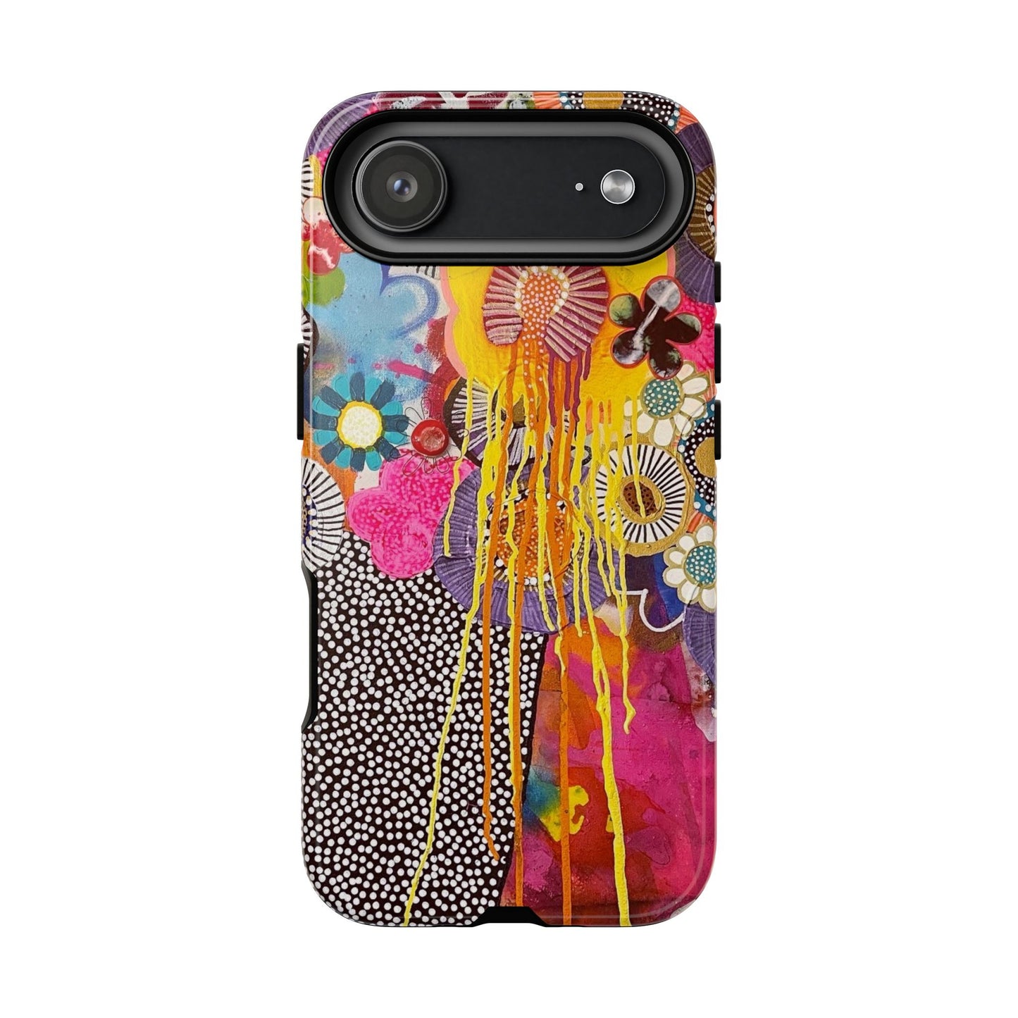 Protective Phone Case — Modern Floral Abstract Design