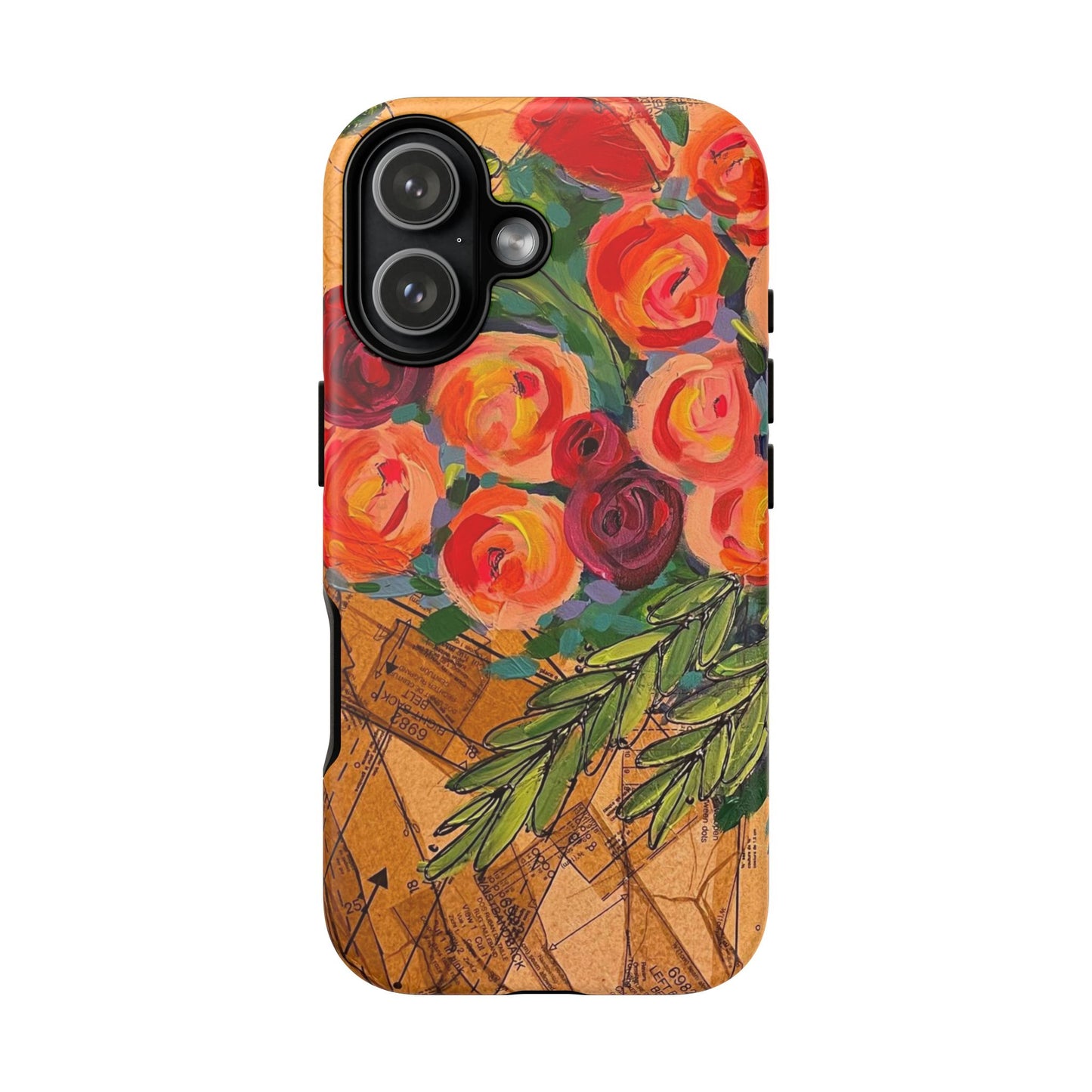 Protective Phone Case — Modern Floral Abstract Design
