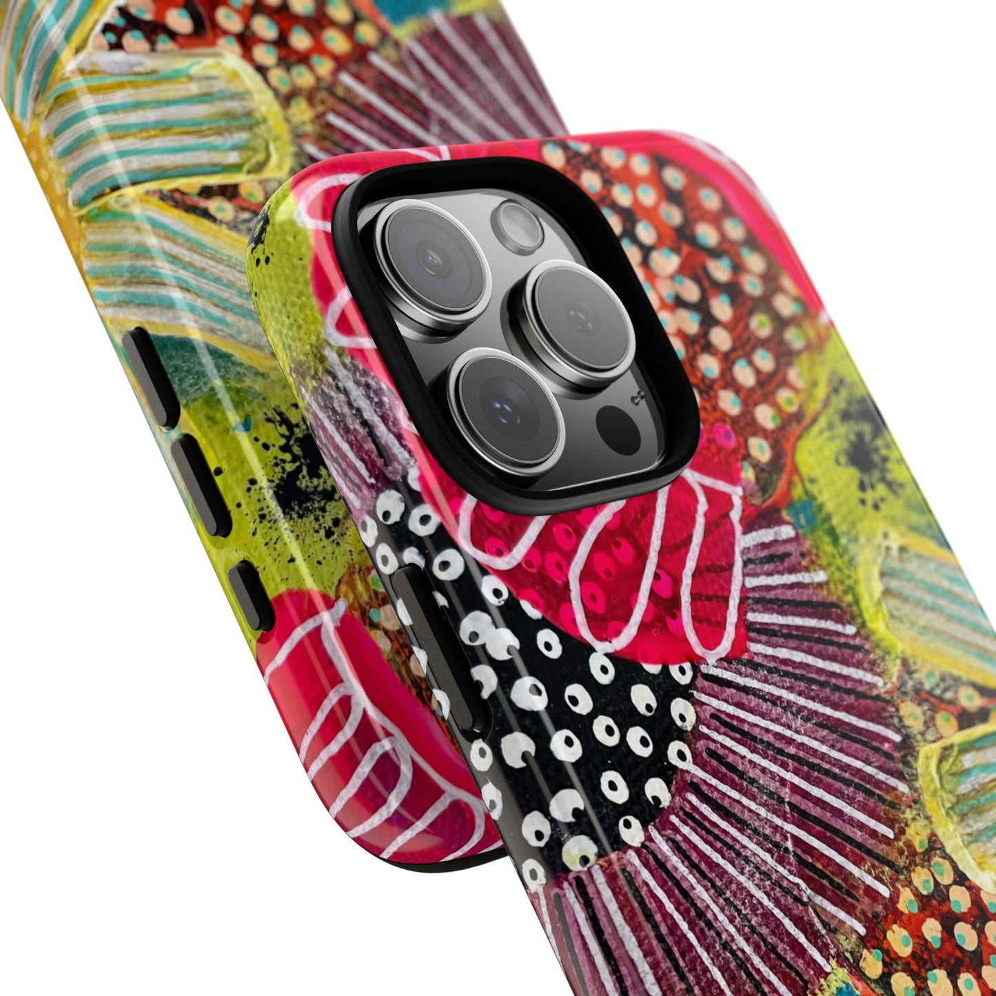 Protective Phone Case — Modern Floral Abstract Design