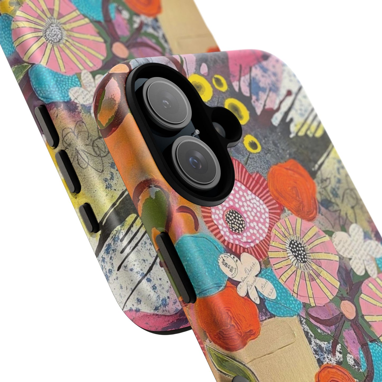 Protective Phone Case — Modern Floral Abstract Design