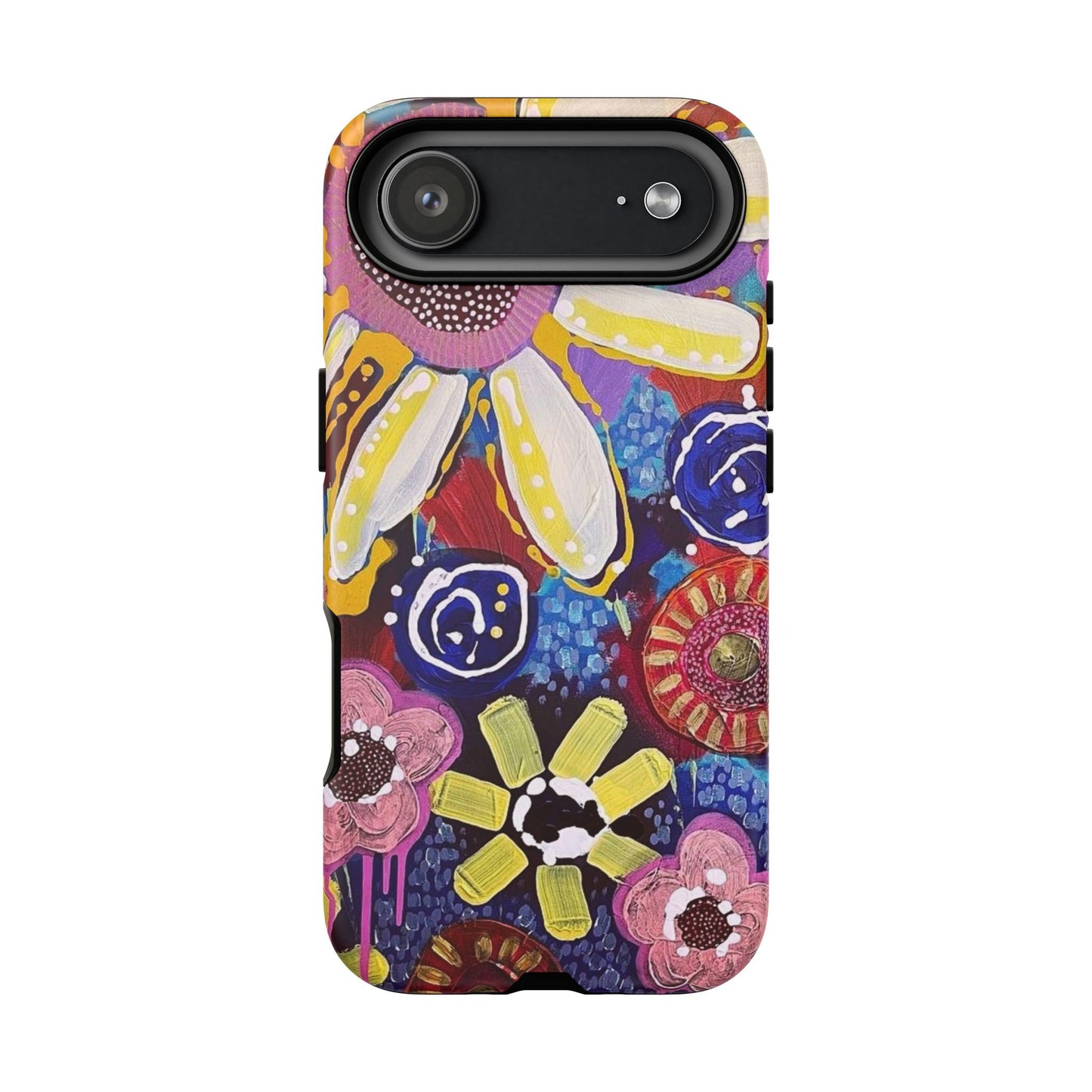Protective Phone Case — Modern Floral Abstract Design