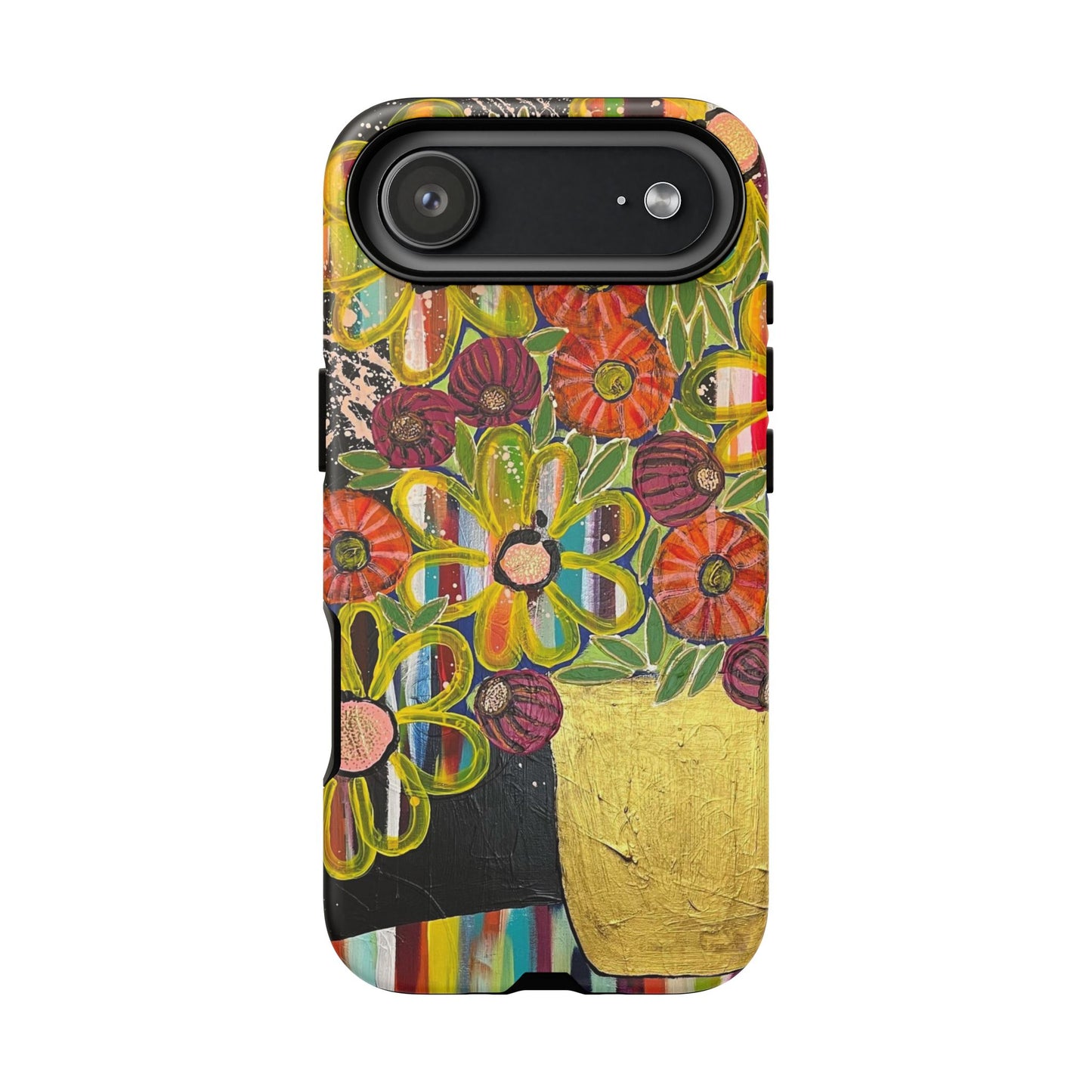 Protective Phone Case — Modern Floral Abstract Design