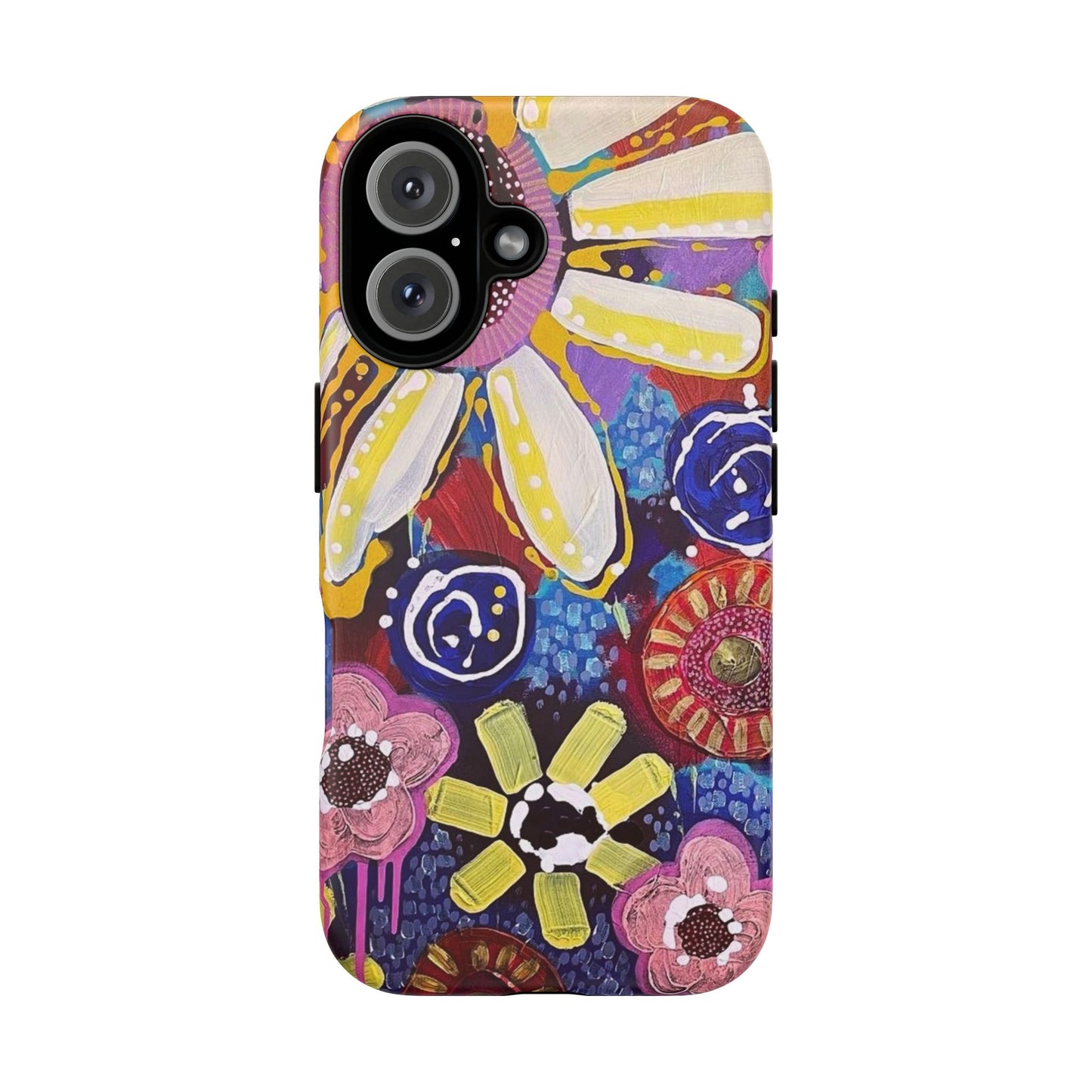 Protective Phone Case — Modern Floral Abstract Design