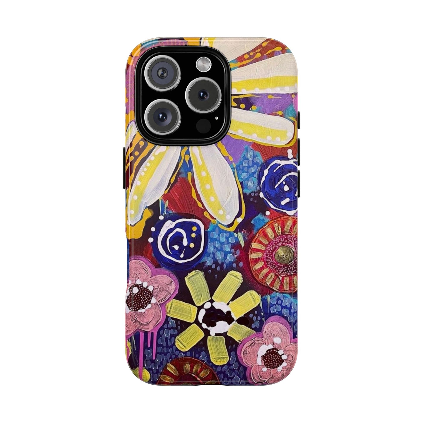 Protective Phone Case — Modern Floral Abstract Design