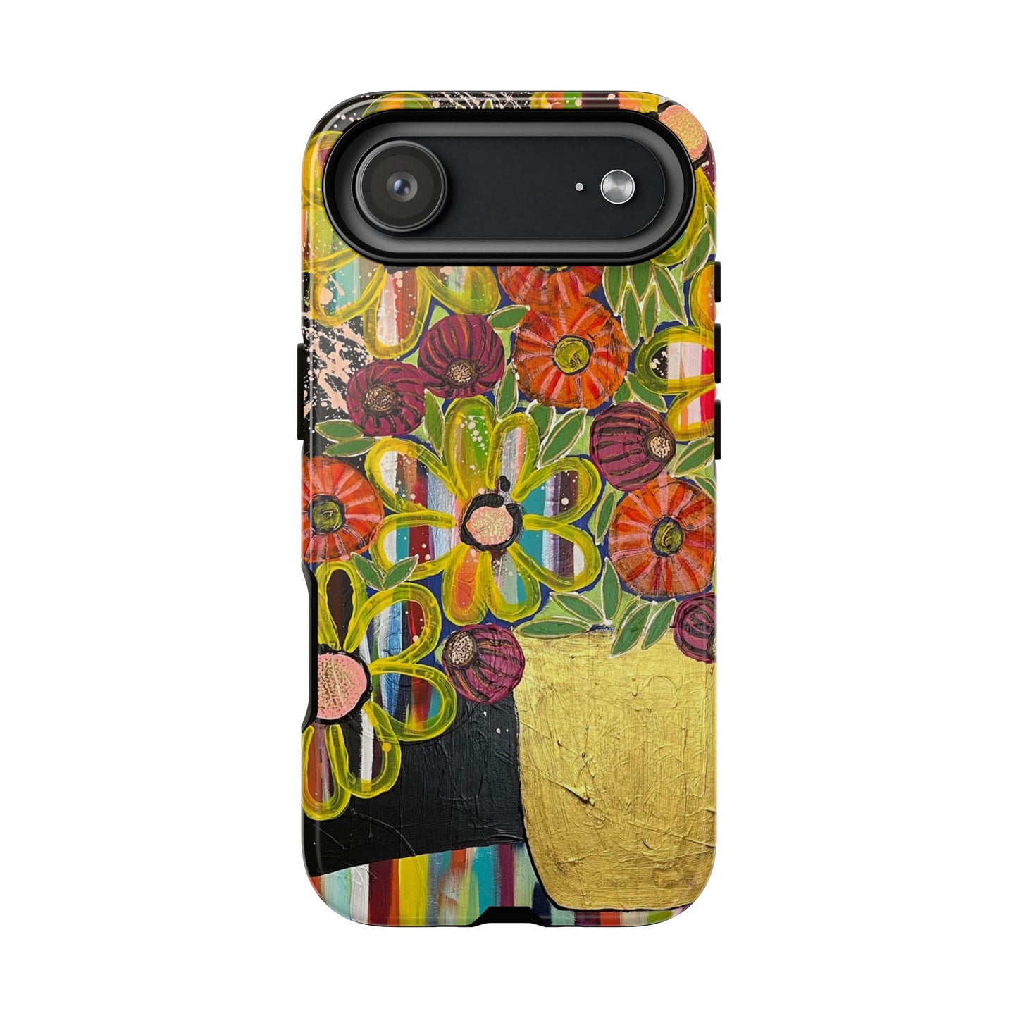 Protective Phone Case — Modern Floral Abstract Design