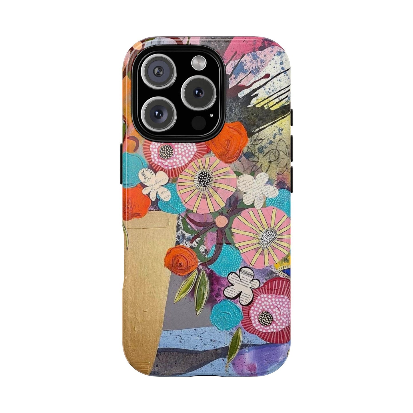 Protective Phone Case — Modern Floral Abstract Design