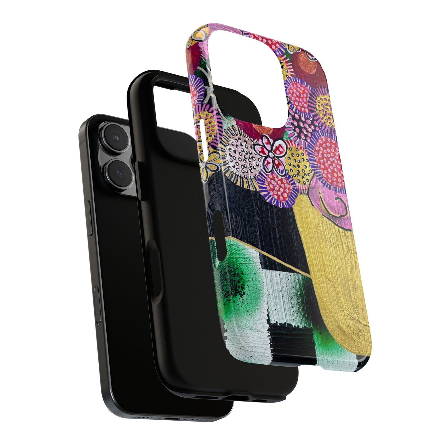 Protective Phone Case — Modern Floral Abstract Design