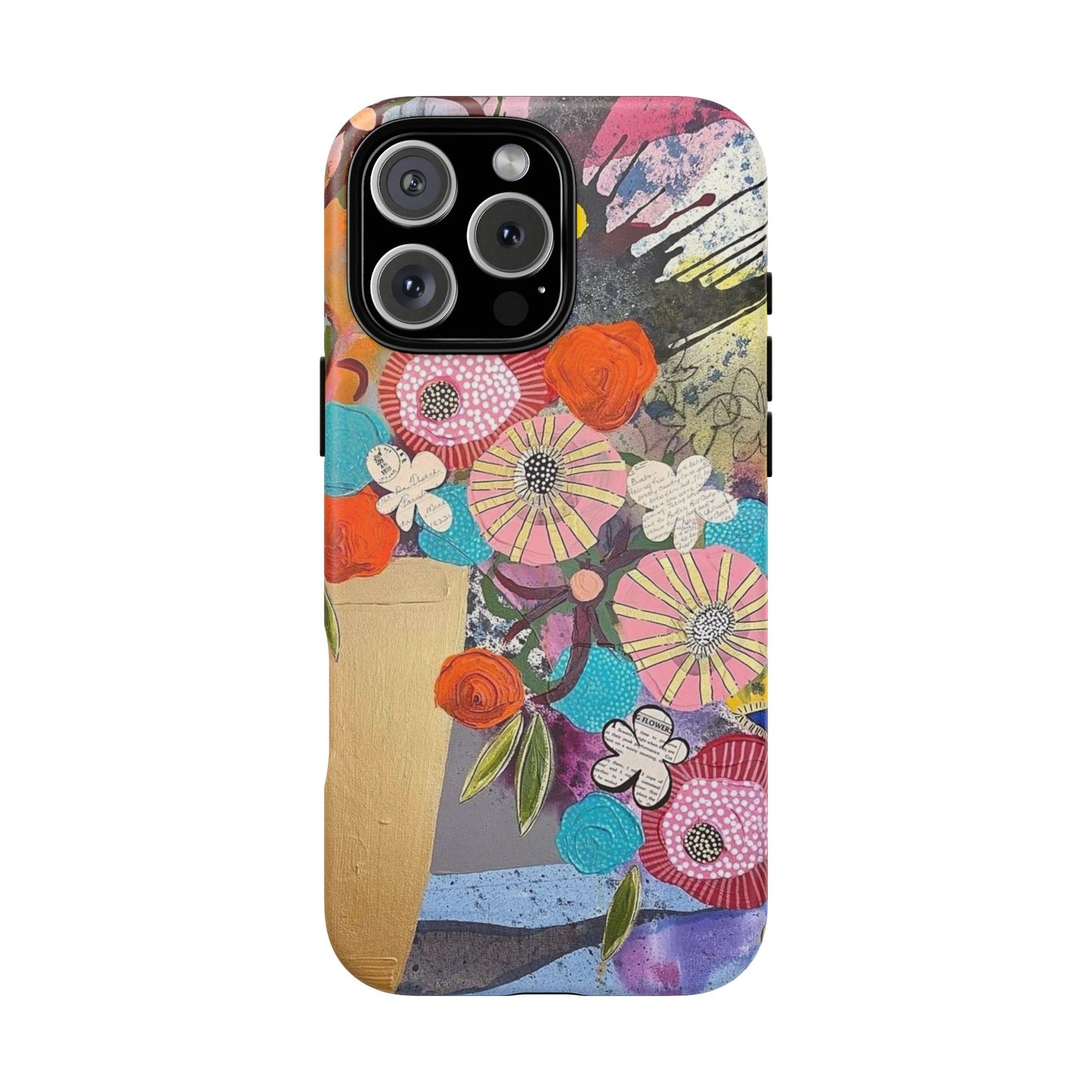 Protective Phone Case — Modern Floral Abstract Design