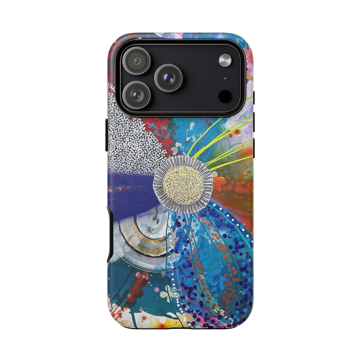 Protective Phone Case — Modern Floral Abstract Design