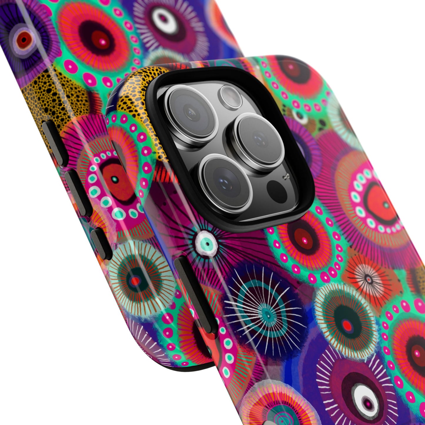 Protective Phone Case — Modern Floral Abstract Design