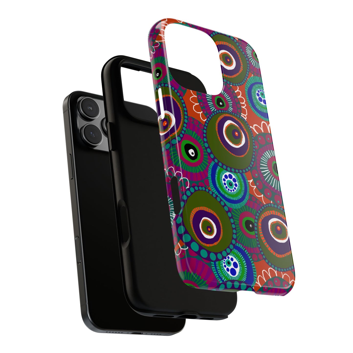 Protective Phone Case — Modern Floral Abstract Design
