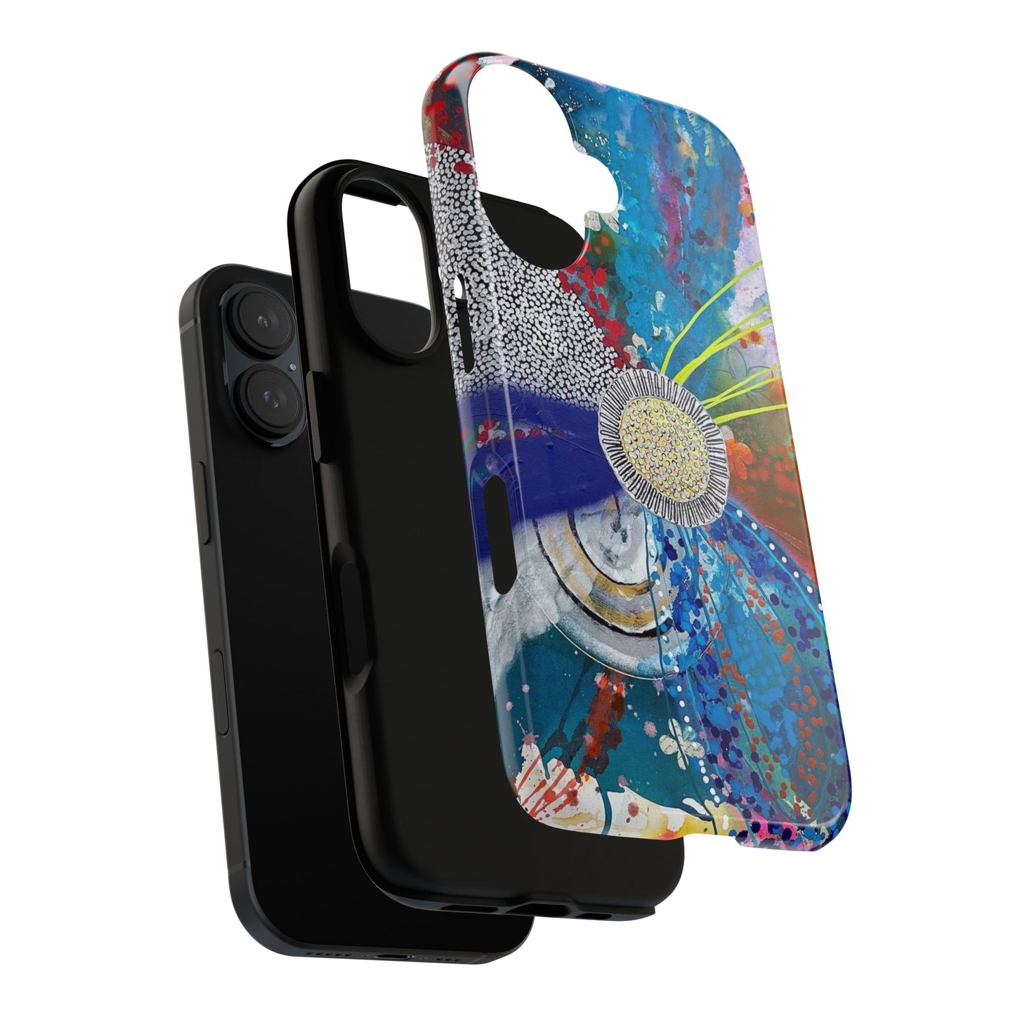 Protective Phone Case — Modern Floral Abstract Design