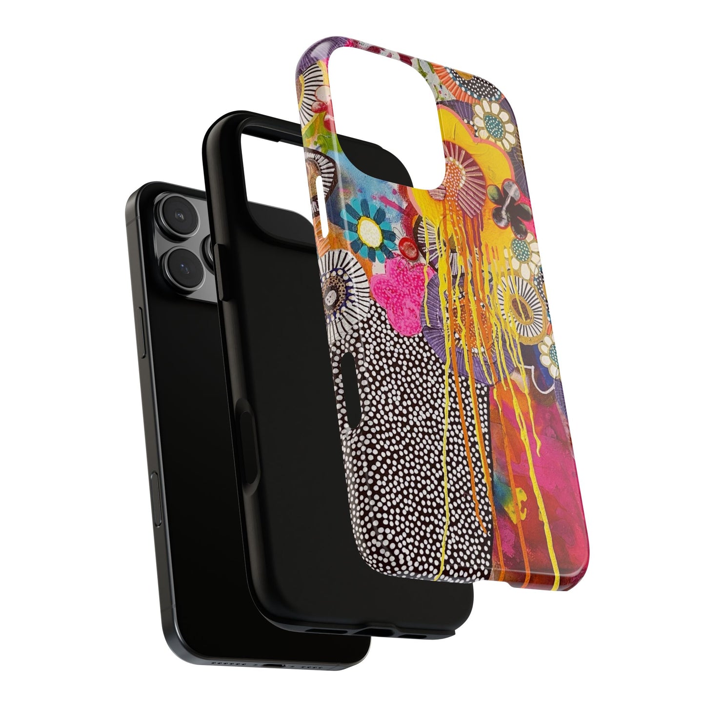 Protective Phone Case — Modern Floral Abstract Design