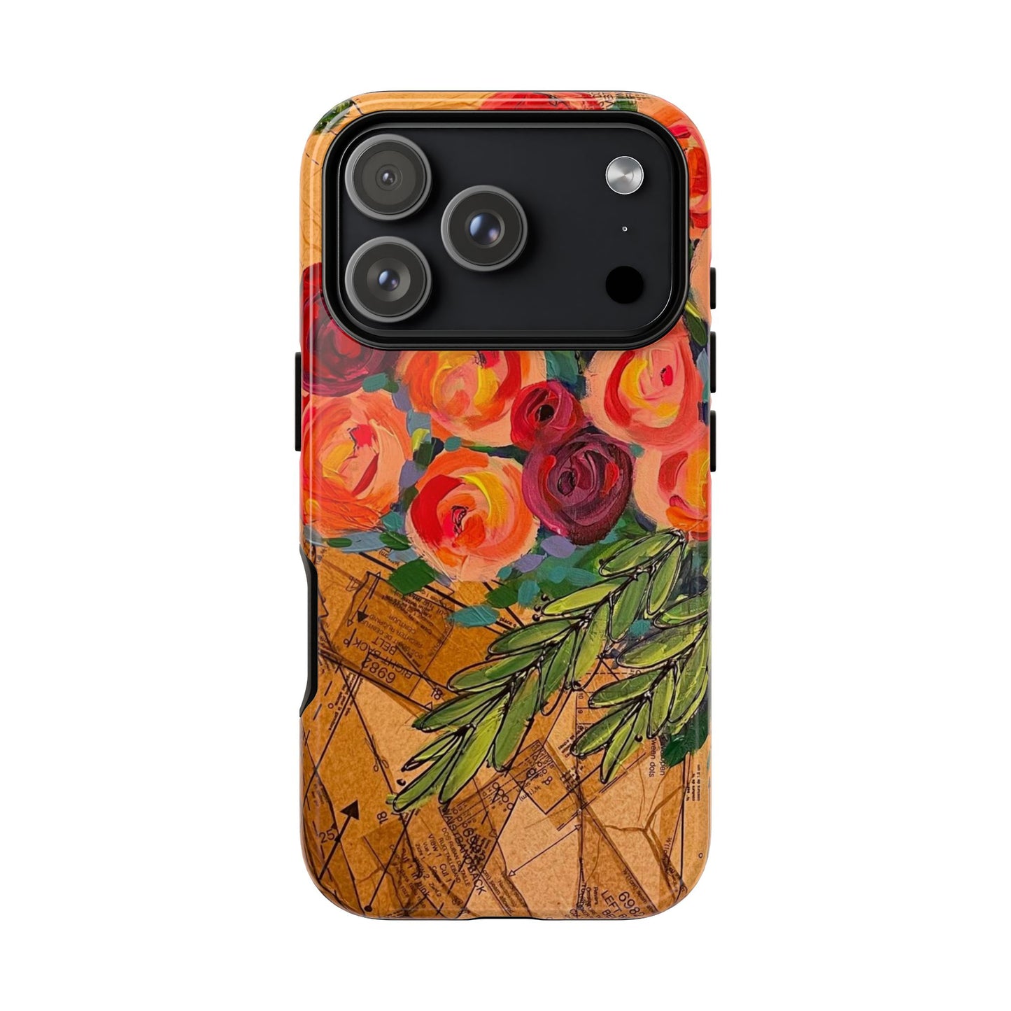 Protective Phone Case — Modern Floral Abstract Design
