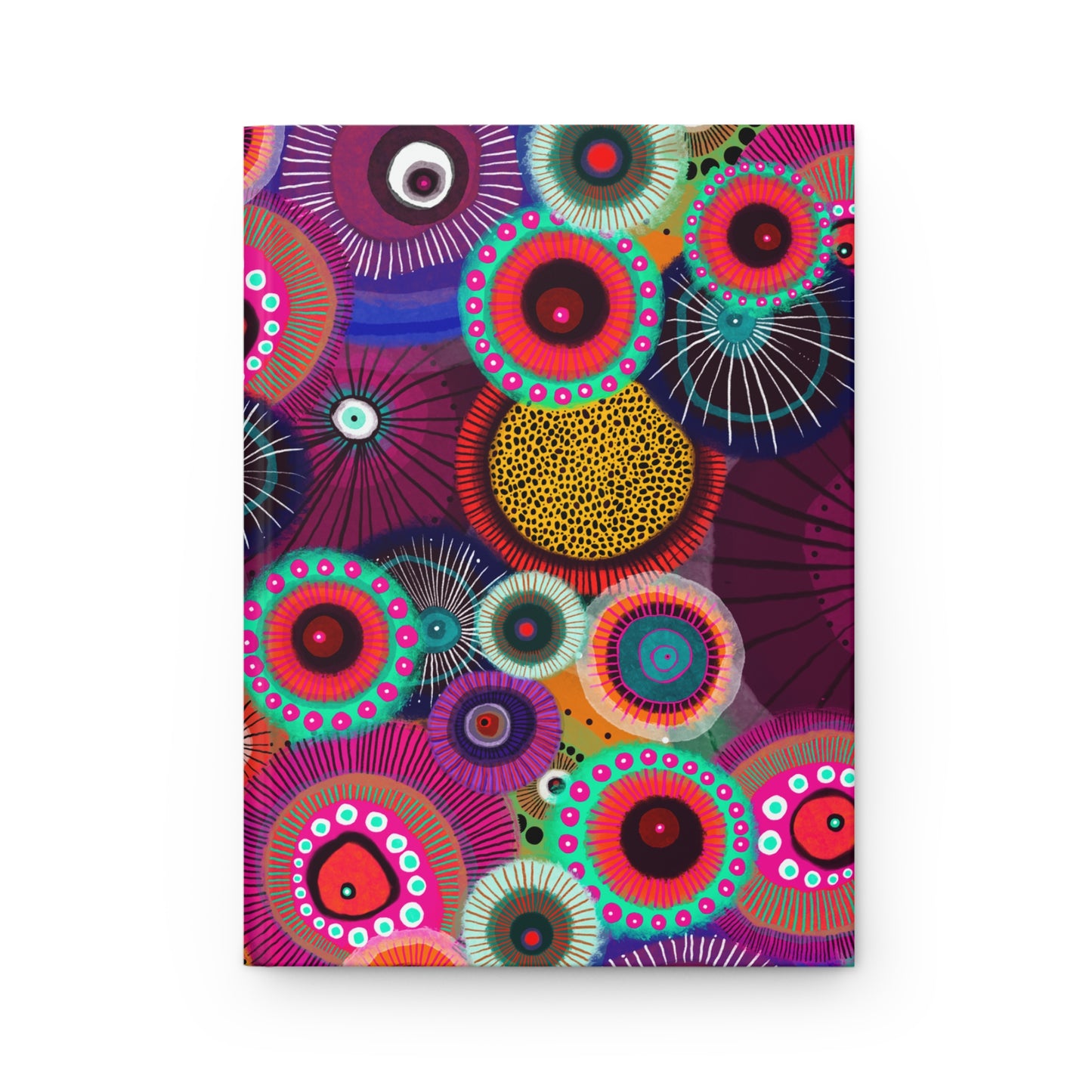 Modern Floral Hardcover Journal — Colorful Abstract Flower Art Notebook